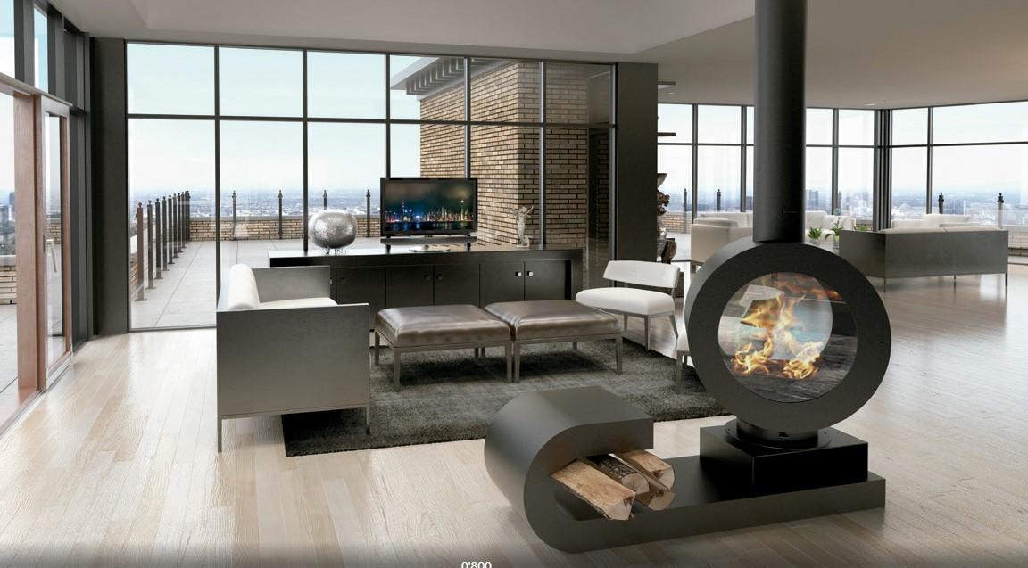Chimenea metálica CL Design O 800 Central