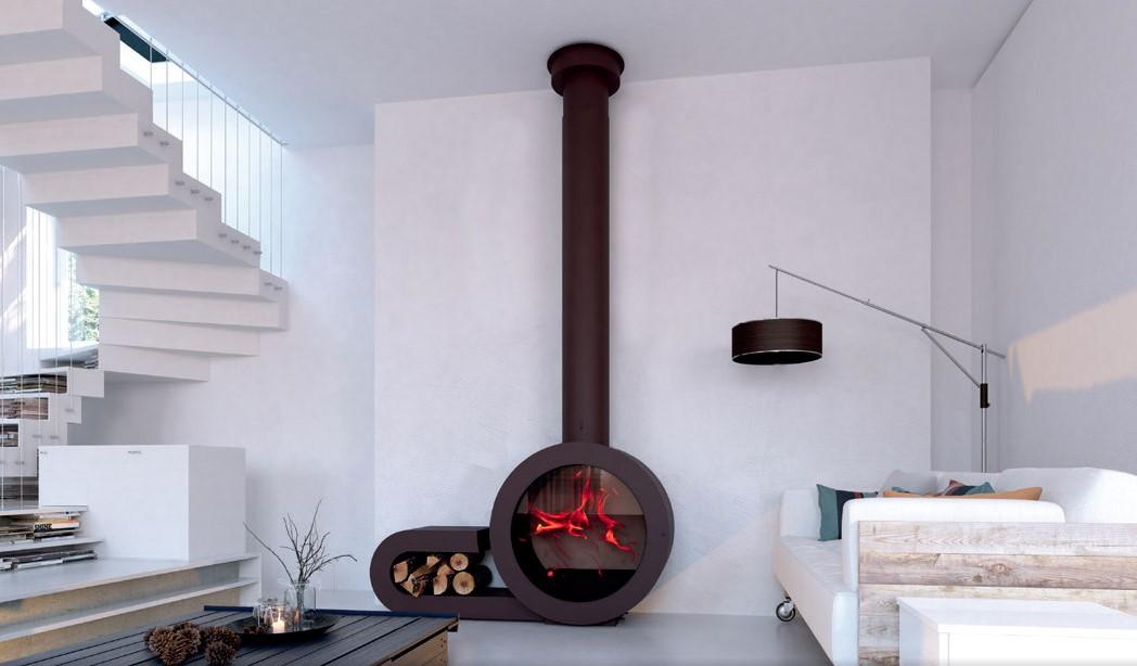 Chimenea metálica CL Design O 800 Frontal