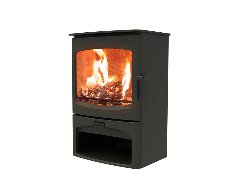 Estufa Charnwood Aire 03 con leñero