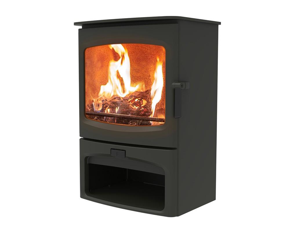 Estufa Charnwood Aire 07 con leñero