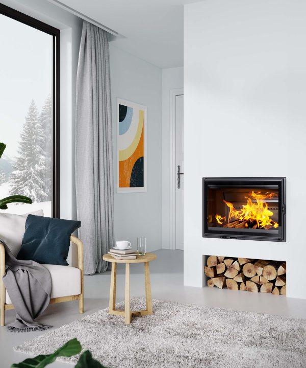 Hogares Tradicionales Dovre hogar 2180 CBS puerta moderna