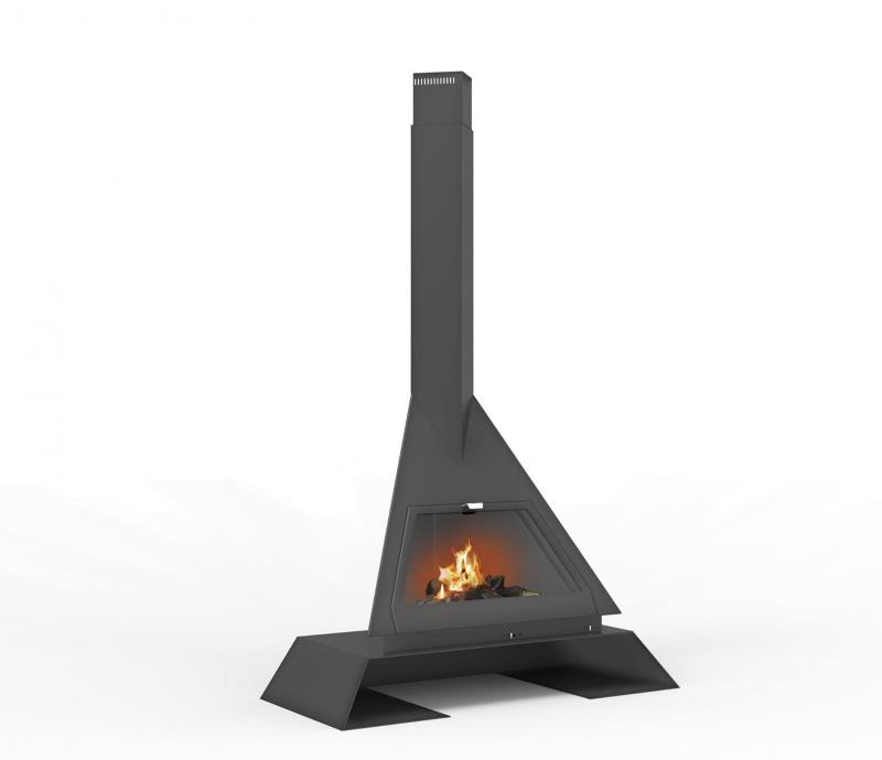 Chimenea metálica Traforart Foxi Frontal