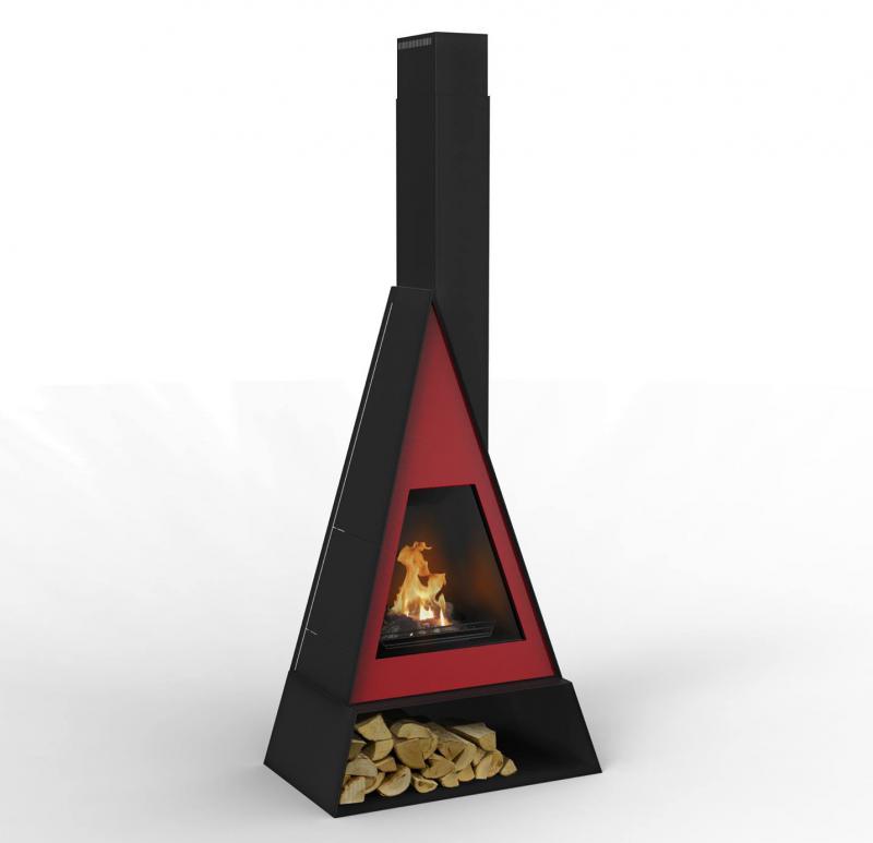 Chimenea metálica Traforart Breda Frontal