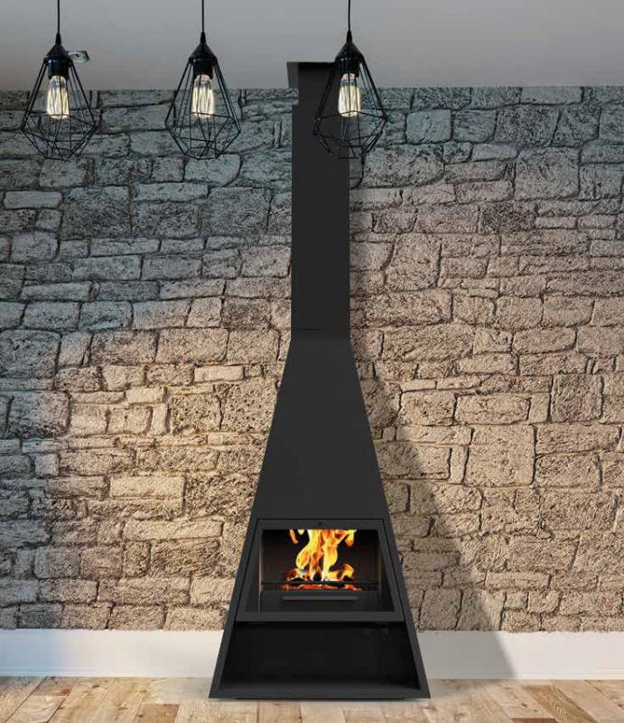 Chimenea metálica Traforart Cerdanya Frontal