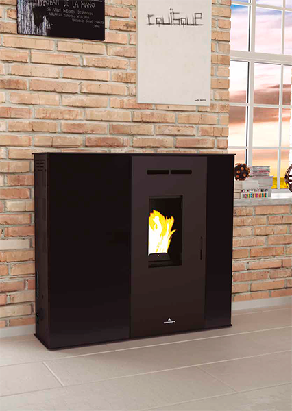 Estufas Pellet Pasillo Bronpi Lupe negra