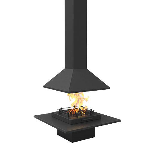 Chimenea metálica Traforart Vulcano Central Abierta
