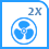 2x ventiladores axiales 