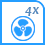 4x ventiladores 540m³/h