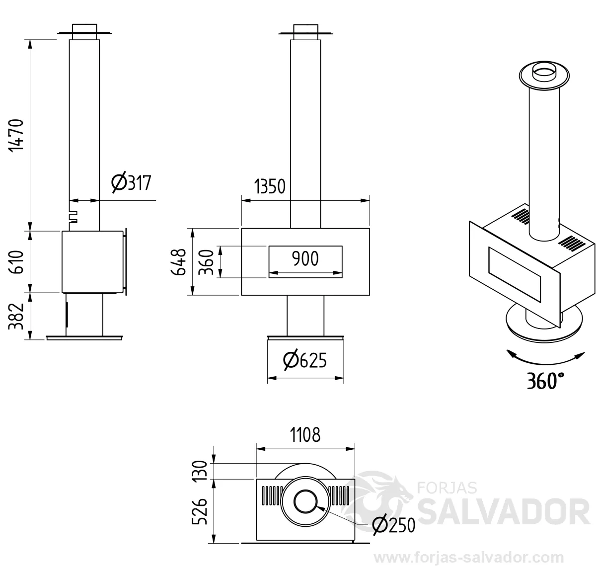 Plano de medidas M-Desing Venus 1000 HT