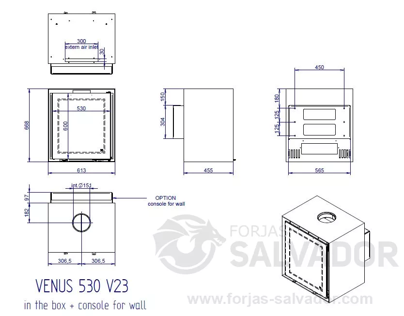 Plano de medidas M-Desing Venus In The Box 530