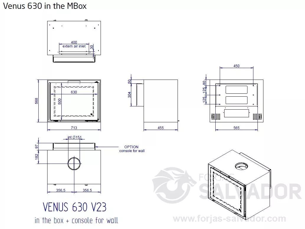 Plano de medidas M-Desing Venus In The Box 630