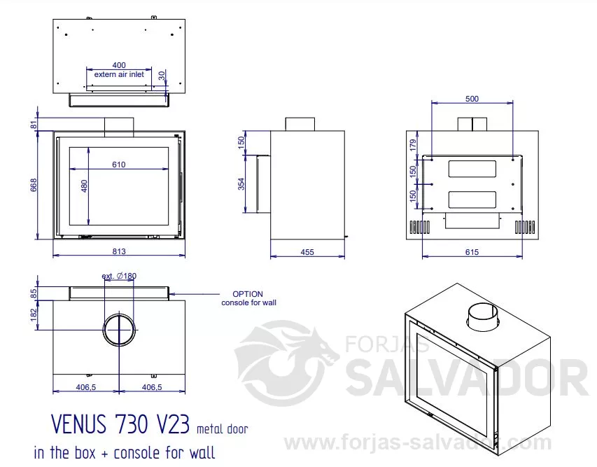 Plano de medidas M-Desing Venus In The Box 730